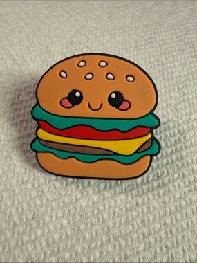 Cute Cartoon Burger Kids Shoe Charm
